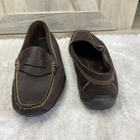 LL Bean Men's VIBRAM Pebble Grain Leather Driving Moccasin Loafers 8.5 - Picture 5 of 10